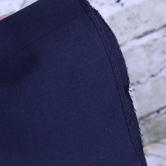 Bendetti Solid Navy Wool Pants Trousers Milano 34 X 35.75 Raw Hem Vtg Skomer's - Picture 3 of 8